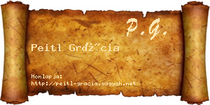 Peitl Grácia névjegykártya